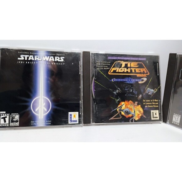 STAR WARS PC 5 GAME LOT KOTOR JEDI OUTCAST TIE FIGHTER MYSTERIES OF THE SITH ETC - Picture 4 of 11